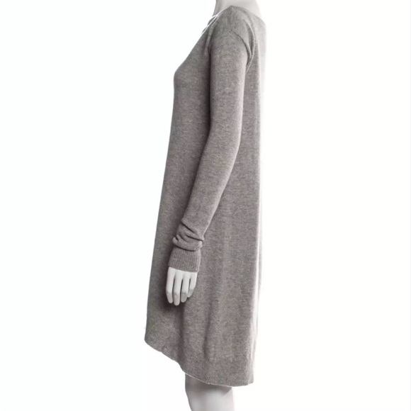 Diane Von Furstenberg Branitta Wool Cashmere Grey Sweater Dress in Size Medium - Picture 4 of 7